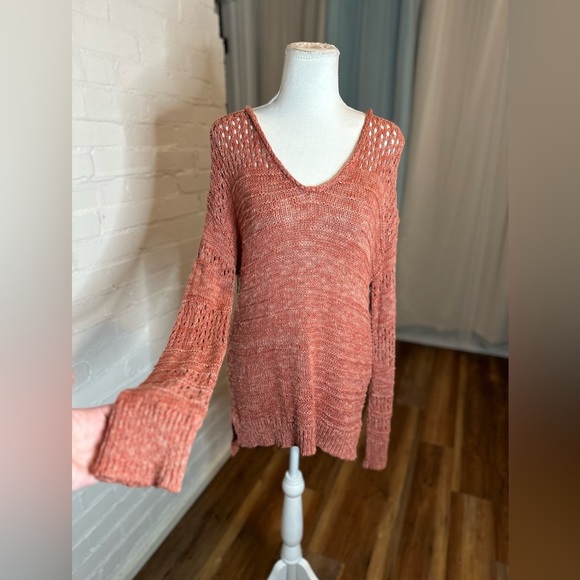 Lucky Brand Crochet Lightweight Long Sleeve Sweater - Picture 4 of 8